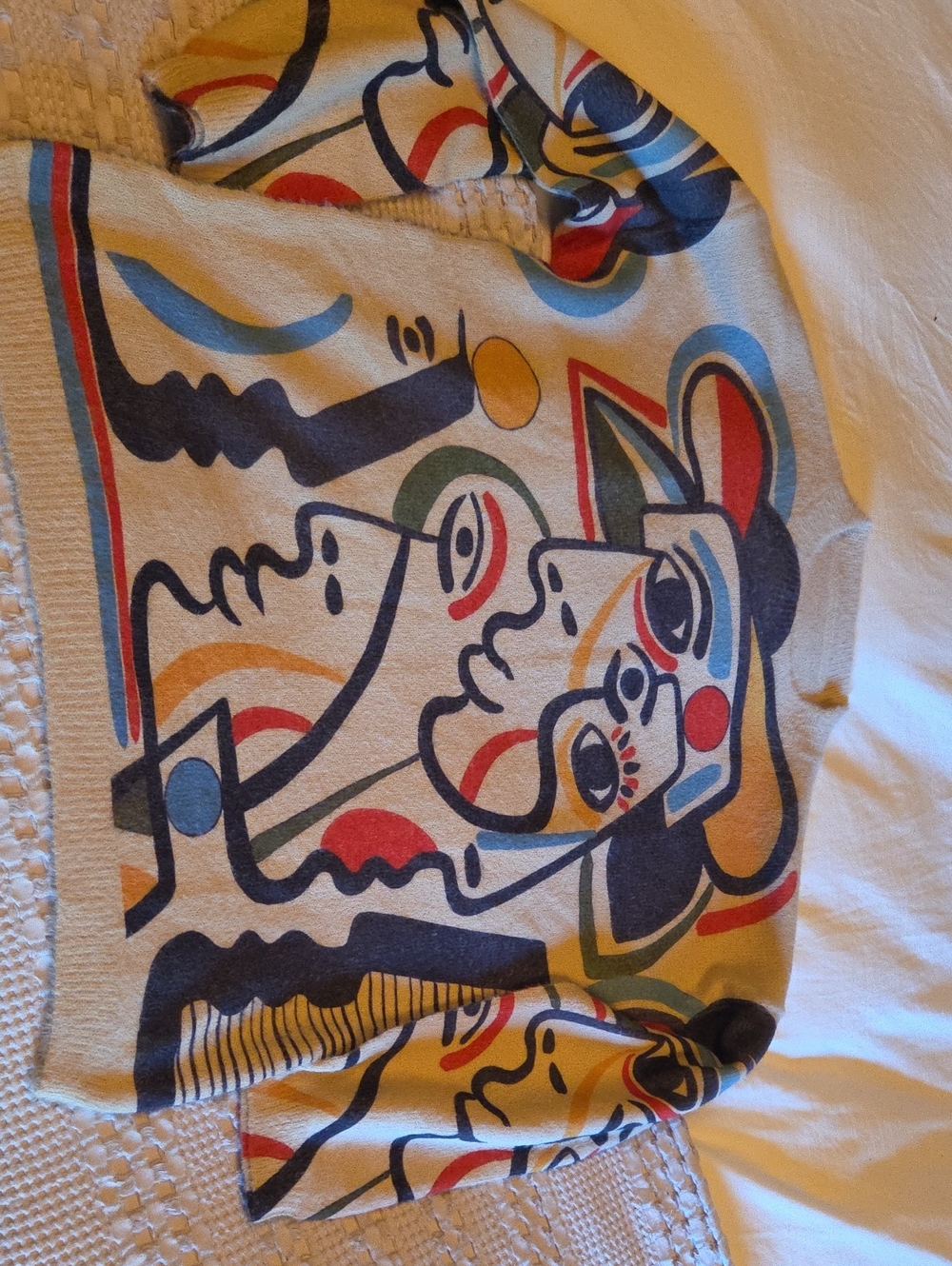 Abstract Multicolor Graphic Crewneck Sweater Xl